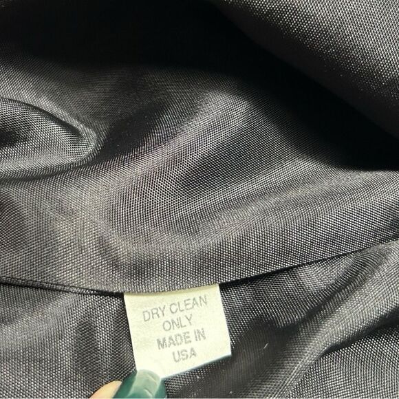 Vintage Basile Italian Wool Coat Long Black Coat Warm Winter Peacoat Two Button - Picture 8 of 11